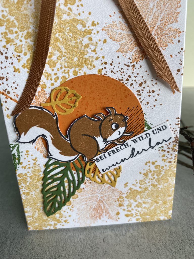 Nuts about Squirrels Stampin Up Geschenktüte Herbst