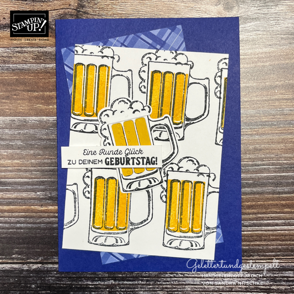 Männerkarte mit Bier