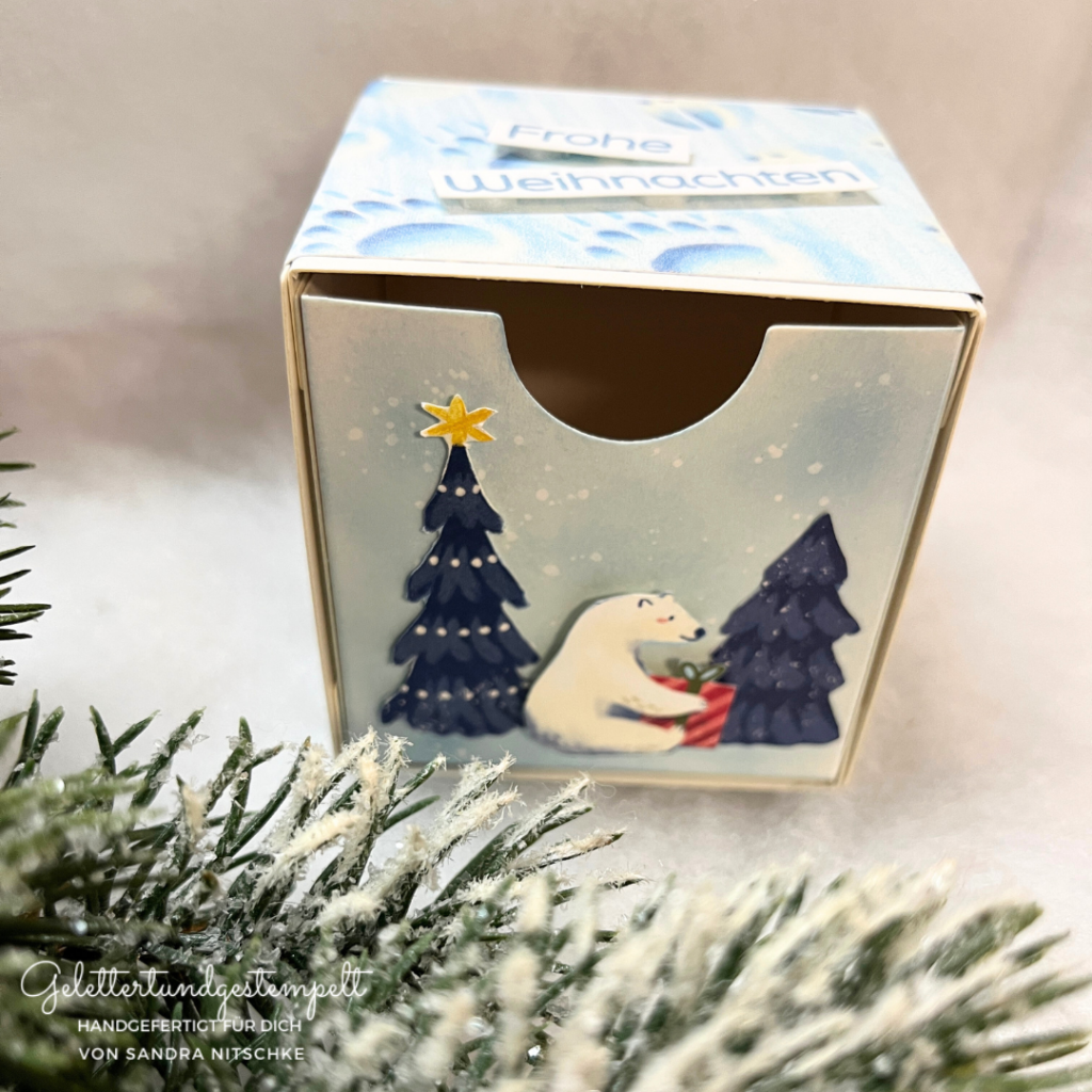 Verpackung basteln zu Weihnachten mit Produkten von Stampin up